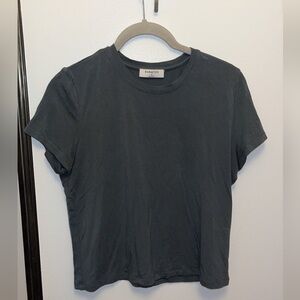 NWOT Babaton T-Shirt Short Sleeve Round Neck, Blue Green SZ S